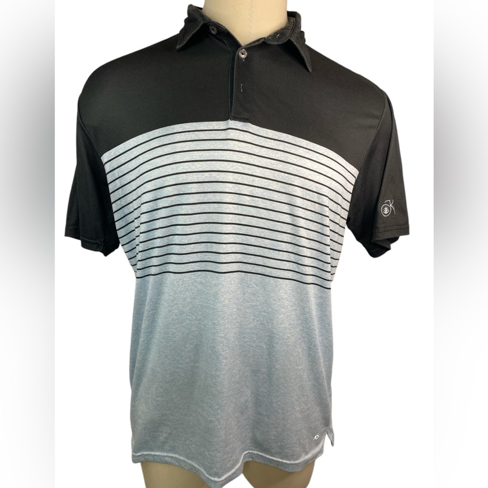Anderson Ord Short Sleeve Black and Blue Golf Shirt Men’s Large
